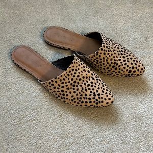 Boutique purchased cheetah mules